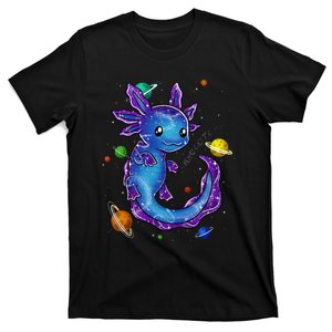 Galaxy Axolotl Funny Goth Space purple blue Japan T-Shirt