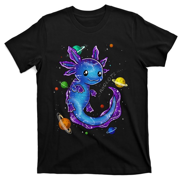 Galaxy Axolotl Funny Goth Space purple blue Japan T-Shirt