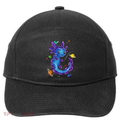 Galaxy Axolotl Funny Goth Space purple blue Japan 7-Panel Snapback Hat
