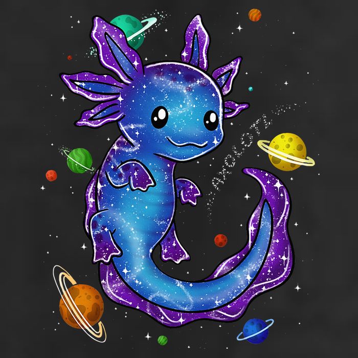 Galaxy Axolotl Funny Goth Space purple blue Japan 11oz C Handle Ceramic Mug