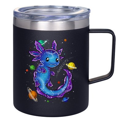 Galaxy Axolotl Funny Goth Space purple blue Japan 12oz Stainless Steel Coffee Mug