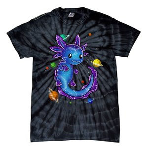 Galaxy Axolotl Funny Goth Space purple blue Japan Tie-Dye T-Shirt