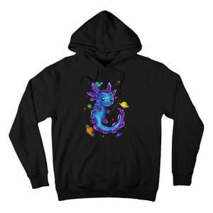 Galaxy Axolotl Funny Goth Space purple blue Japan Tall Hoodie