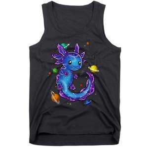 Galaxy Axolotl Funny Goth Space purple blue Japan Tank Top