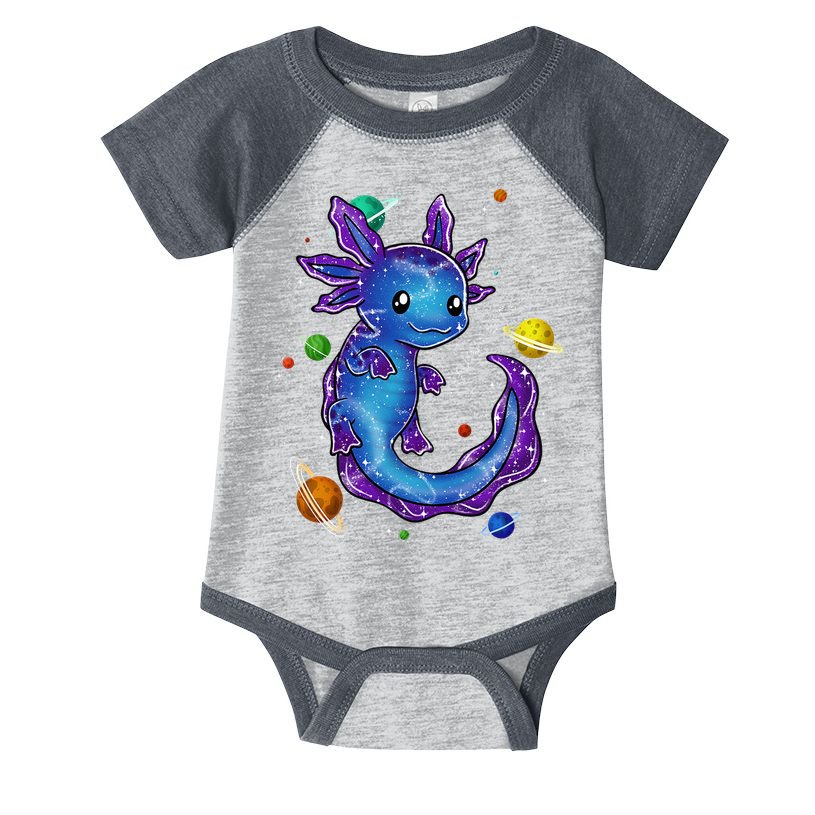 Galaxy Axolotl Funny Goth Space purple blue Japan Infant Baby Jersey Bodysuit