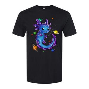 Galaxy Axolotl Funny Goth Space purple blue Japan Softstyle CVC T-Shirt