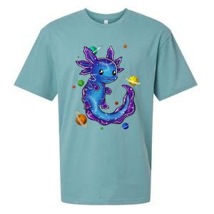 Galaxy Axolotl Funny Goth Space purple blue Japan Sueded Cloud Jersey T-Shirt