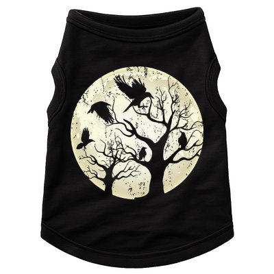 Gothic Animal Forest Bird Raven Creepy Night Moonlight Crow Doggie Tank