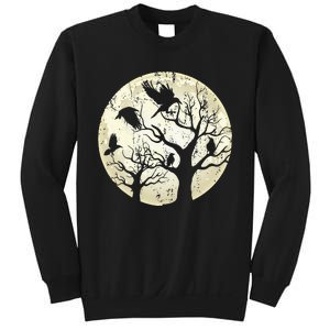 Gothic Animal Forest Bird Raven Creepy Night Moonlight Crow Sweatshirt