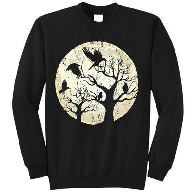 Gothic Animal Forest Bird Raven Creepy Night Moonlight Crow Sweatshirt