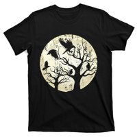 Gothic Animal Forest Bird Raven Creepy Night Moonlight Crow T-Shirt