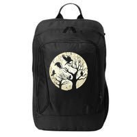 Gothic Animal Forest Bird Raven Creepy Night Moonlight Crow City Backpack