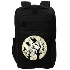 Gothic Animal Forest Bird Raven Creepy Night Moonlight Crow Impact Tech Backpack