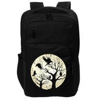 Gothic Animal Forest Bird Raven Creepy Night Moonlight Crow Impact Tech Backpack