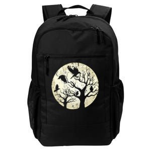 Gothic Animal Forest Bird Raven Creepy Night Moonlight Crow Daily Commute Backpack