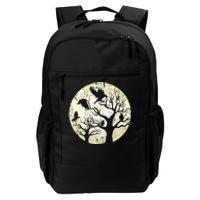 Gothic Animal Forest Bird Raven Creepy Night Moonlight Crow Daily Commute Backpack