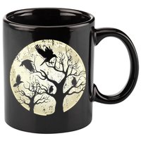 Gothic Animal Forest Bird Raven Creepy Night Moonlight Crow 11oz C Handle Ceramic Mug
