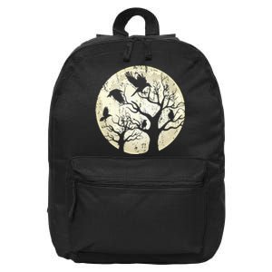 Gothic Animal Forest Bird Raven Creepy Night Moonlight Crow 16 in Basic Backpack