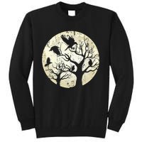 Gothic Animal Forest Bird Raven Creepy Night Moonlight Crow Tall Sweatshirt