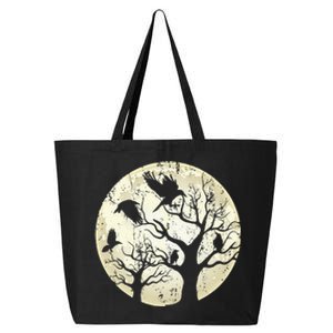 Gothic Animal Forest Bird Raven Creepy Night Moonlight Crow 25L Jumbo Tote