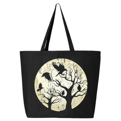 Gothic Animal Forest Bird Raven Creepy Night Moonlight Crow 25L Jumbo Tote