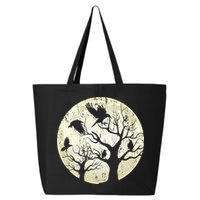 Gothic Animal Forest Bird Raven Creepy Night Moonlight Crow 25L Jumbo Tote