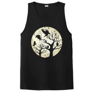 Gothic Animal Forest Bird Raven Creepy Night Moonlight Crow PosiCharge Competitor Tank