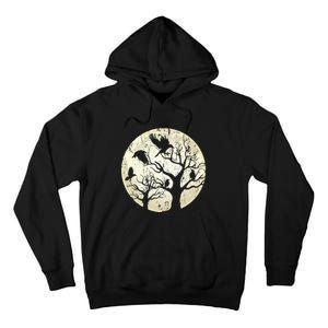 Gothic Animal Forest Bird Raven Creepy Night Moonlight Crow Tall Hoodie