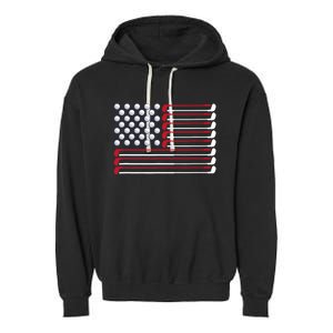 Golf American Flag Golf Player Lover Golfing Golfer Garment-Dyed Fleece Hoodie