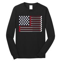 Golf American Flag Golf Player Lover Golfing Golfer Long Sleeve Shirt