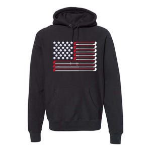 Golf American Flag Golf Player Lover Golfing Golfer Premium Hoodie