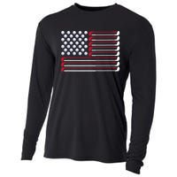 Golf American Flag Golf Player Lover Golfing Golfer Cooling Performance Long Sleeve Crew