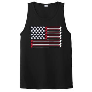 Golf American Flag Golf Player Lover Golfing Golfer PosiCharge Competitor Tank