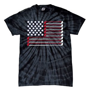 Golf American Flag Golf Player Lover Golfing Golfer Tie-Dye T-Shirt