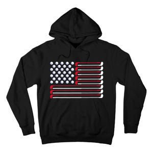 Golf American Flag Golf Player Lover Golfing Golfer Tall Hoodie