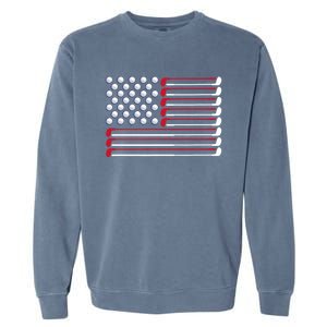 Golf American Flag Golf Player Lover Golfing Golfer Garment-Dyed Sweatshirt