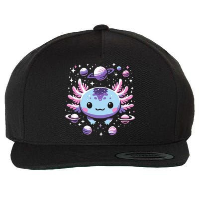 Galaxy Axolotl Funny Goth Space Axolotl Wool Snapback Cap