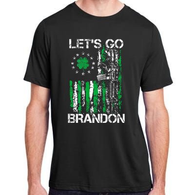 Gun American Flag Patriots LetS Go Brandon St Patricks Day Adult ChromaSoft Performance T-Shirt