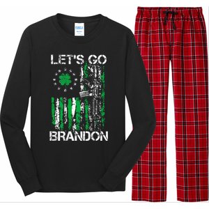 Gun American Flag Patriots LetS Go Brandon St Patricks Day Long Sleeve Pajama Set