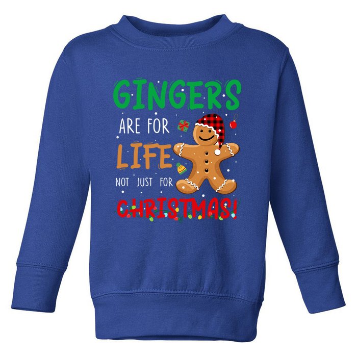 Gingers Are For Life Not Just Christmas Gingers Santa Hat Gift Toddler Sweatshirt