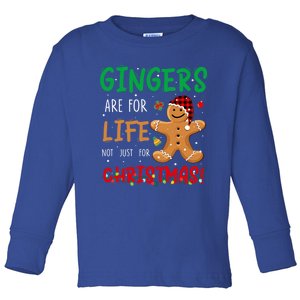 Gingers Are For Life Not Just Christmas Gingers Santa Hat Gift Toddler Long Sleeve Shirt