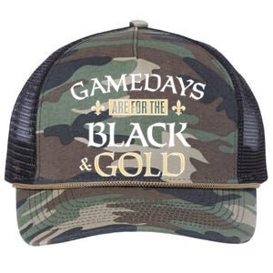 Gamedays Are For The Black And Gold Retro Rope Trucker Hat Cap