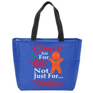 Gingers Are For Life Not Just For Christmas Meaningful Gift Zip Tote Bag