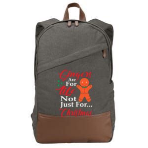 Gingers Are For Life Not Just For Christmas Meaningful Gift Cotton Canvas Backpack