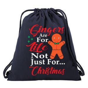 Gingers Are For Life Not Just For Christmas Meaningful Gift Drawstring Bag