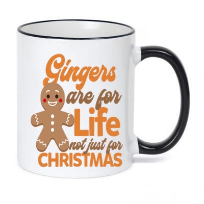 Gingers Are For Life Not Just For Christmas Gift 11oz Black Color Changing Mug