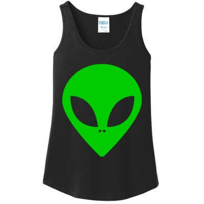 Green Alien Face Green Ladies Essential Tank