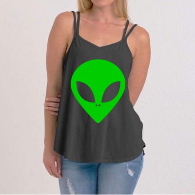 Green Alien Face Green Women's Strappy Tank