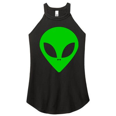 Green Alien Face Green Women’s Perfect Tri Rocker Tank