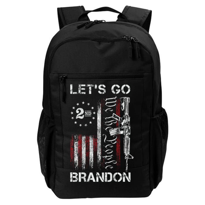 Gun American Flag Patriots Lets Go Brandon Daily Commute Backpack